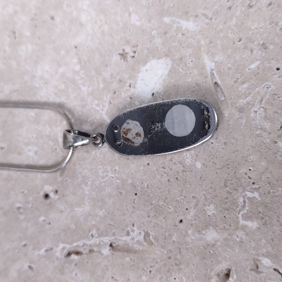 Mother of Pearl Inlay/Sterling Silver Necklace - Picture 6 of 8